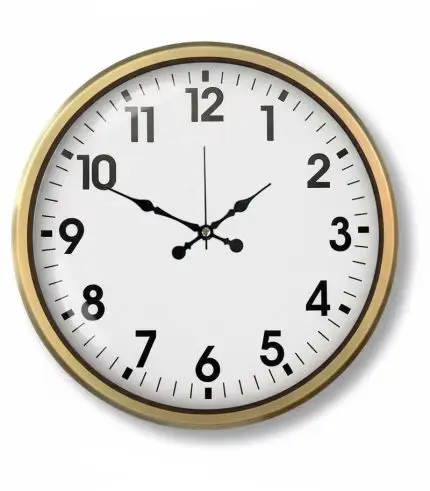 Metal Klasik Gold Eskitme Duvar Saati | 52 cm | Butik Saat