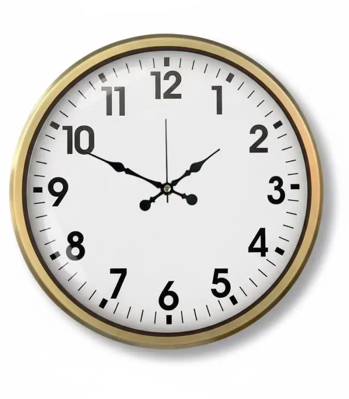 Metal Klasik Gold Eskitme Duvar Saati | 52 cm | Butik Saat