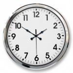 Metal Ofis Krom Duvar Saati | 52 cm | Butik Saat