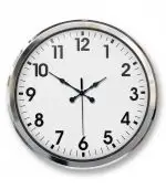 Metal Ofis Krom Duvar Saati | 52 cm | Butik Saat