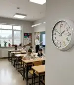 Okul-Sınıf-Çocuk-Öğrenci Sessiz Metal Duvar Saati