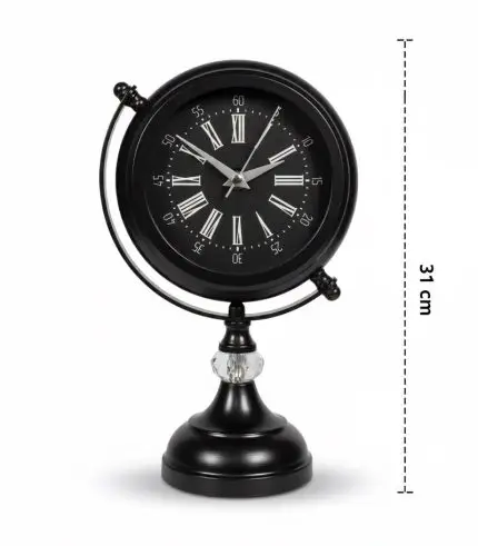 Elmas Modeli Siyah Metal Masa Saati | 31 x 18 xm | Butik Saat